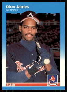 1987 Fleer Update Glossy Dion James Milwaukee Brewers #584