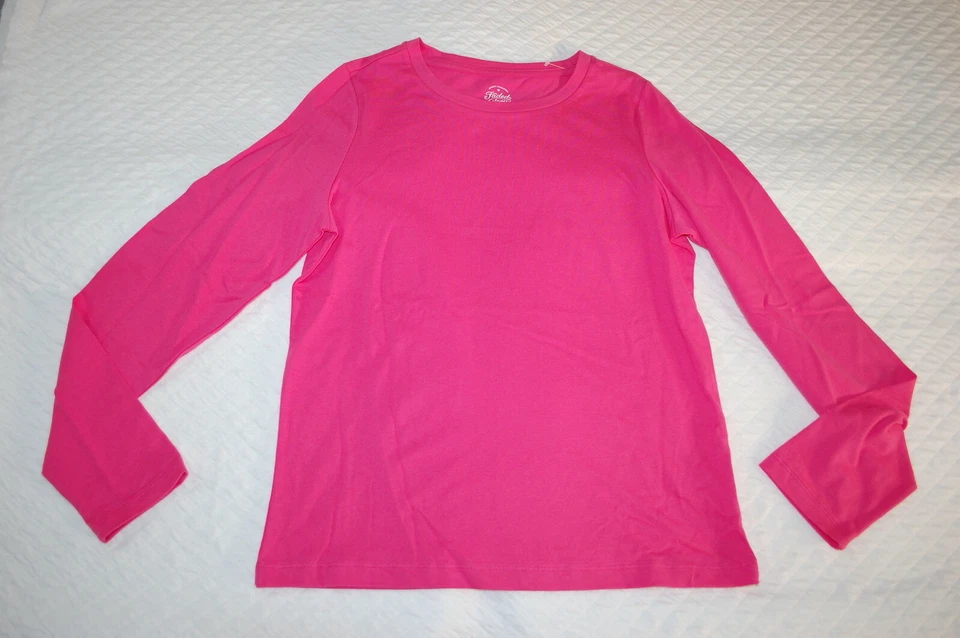 Girls PINK L/S KNIT T-SHIRT Solid Color SIZE XL 14-16 - Image 1 of 1