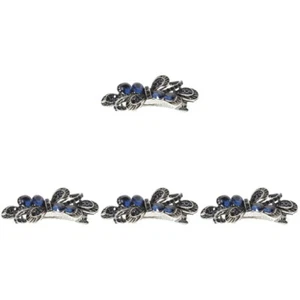 4 Pezzi Farfalla Clip Strass Capelli Accessorio Festa Miss - Foto 1 di 12