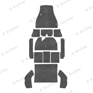 Innenraumteppich-Komplett mit Türschwellerleiste für Vw Käfer 1200 Bj. 67-76 - Picture 1 of 25