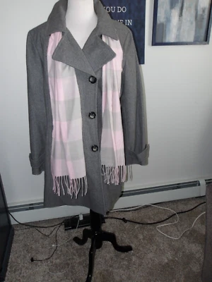 NEW Anne Klein Wool Winter Coat with Scarf Size XL - Image 1 of 2