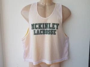 McKinley Lacrosse Revesable White & Yellow Mesh Sports Running Walking Gym Top - Picture 1 of 17