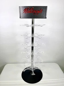 Vintage Kellogg's drehbare Theke Laden Präsentationsständer Acryl Müslischalter Ständer - Bild 1 von 7