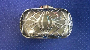 Biba Silver Art Deco Mini Clutch Bag - Picture 1 of 9
