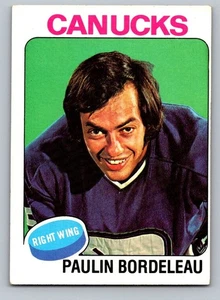 1975-76 Topps Hockey Set-Break #151 Paulin Bordeleau Canucks *WSC* - Foto 1 di 2