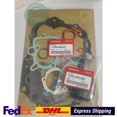 Honda C70 CT70 CL70 Gasket Complete Set New + Oil Seal Set FAST SHIPPPING - Imagem 1 de 2