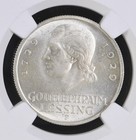 3 Mark 1929 F Lessing Weimarer Republik NGC MS63 Silber Münze (469)