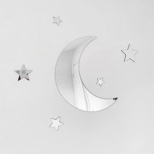 Espejo Acrílico Infantil Dormitorio Infantil Luna y Estrellas Letrero - Imagen 1 de 5