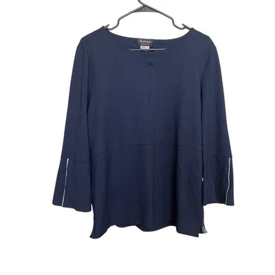 Vestido Barbour Tartán Crieff Top Talla 12 Azul Clásico Preppy Manga Campana Informal Foto 1 de 4