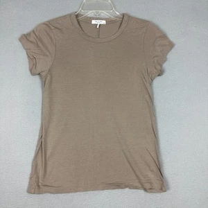 Camiseta Top Rag & Bone Mujer Talla Pequeña Core Caqui Tostado Cuello Redondo Manga Corta - Imagen 1 de 8