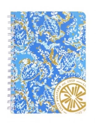 Lilly Pulitzer Hardcover Mini Spiral Notebook Journal Brand New Turtley Awesome - Image 1 of 3
