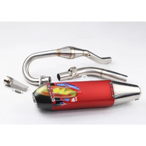RED CARBON EXHAUST MUFFLER PIPE + SPARK ARREST HONDA CRF300L RALLY 2020-2025 - Picture 1 of 10