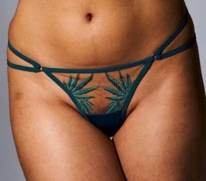 Thistle And Spire Brooklynn Haze Thong Floral Emerald/Butterscotch NWT 3X - Picture 1 of 5