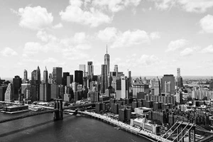 Schwarz Weiss Fotografie Manhattan Bridge 200x130 cm XXL Leinwand/Stadt/City - Bild 1 von 1
