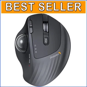Ergonomic Wireless Trackball Mouse - Adjustable Angle & Quiet Control for 3 D... - Picture 1 of 9