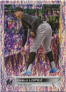 2022 Topps Factory Set PABLO LOPEZ Sparkle Foil Board /390 Marlins #644