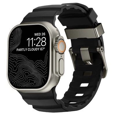 42/44/45/46/49mm Band For Apple Watch Ultra Series 11 10 9 Silicone Sports Strap - Image 1 of 4