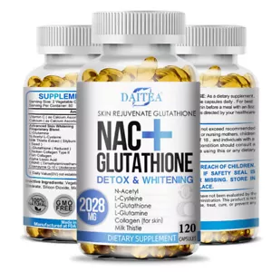 Cápsulas de colágeno de glutatión NAC, aclarador de la piel, antioxidante antienvejecimiento - Imagen 1 de 12