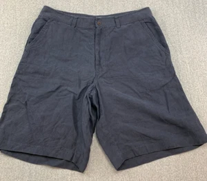 Pantalones Cortos Tommy Bahama Mezcla Seda Lino Para Hombres 34 Azul Marino 9 Pulgadas Entrepierna Playa Golf - Imagen 1 de 14