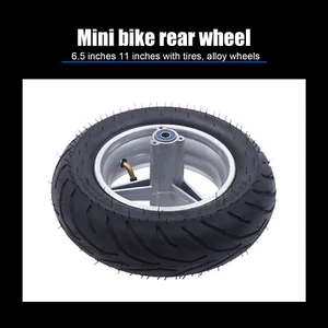 Mini Pocket Bike Wheel 10/50-6.5 Rear Wheel with Tyre Alloy Rim Hub Inner Tube - Picture 1 of 12