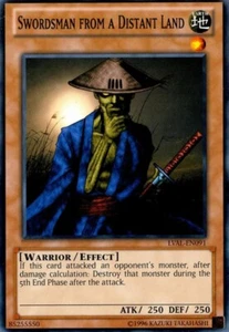 Schwertkämpfer aus einem fernen Land LVAL-DE091 Common Yu-Gi-Oh Karte (U) Neu - Bild 1 von 3