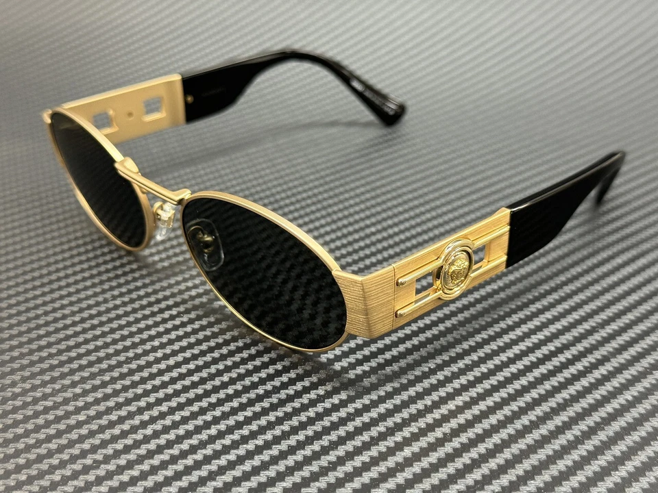 Gafas de sol VERSACE VE2264 100287 gris dorado mate unisex 56 mm Foto 1 de 4