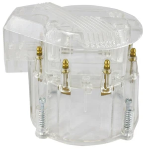 Clear HEI Performance Finned Distributor Cap & Rotor, Fits Chevy/Pontiac/Olds V8 - Picture 1 of 1