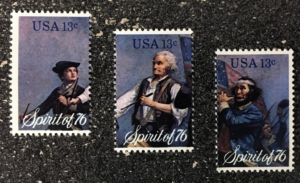1976USA #1629-1631 13c Spirit of 76 - Set of 3 Singles  mint - Image 1 of 1