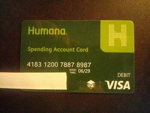 RARE *HUMANA VISA* CANCELLED & CLOSED CREDIT CARD. Card is unusable. - Picture 1 of 2
