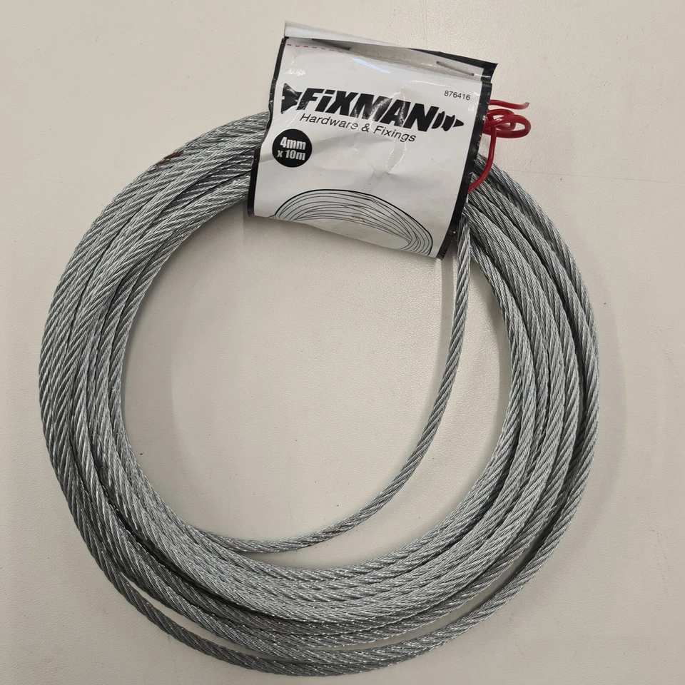 FIXMAN FUNE METALLICA ZINCATA 4MM X 10M / 7X7 *D5 - Immagine 1 di 1