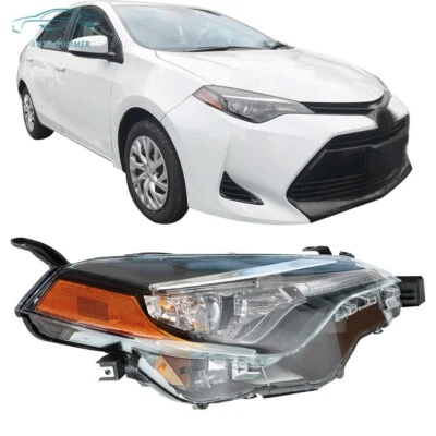 Conjunto de faros halógenos lado derecho para Toyota Corolla L Le Le 2017 2018 2019 Foto 1 de 4