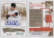 2014 Panini Classics Significant Signatures Gold /25 Anthony DeSclafani #81 Auto