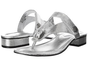 womens silver sandals wide width