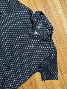 Phoback mens Black Pineapple polo shirt Size L - Picture 1 of 3