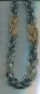 VINTAGE TWISTED CRYSTAL CHAIN NECKLACE - Picture 1 of 1