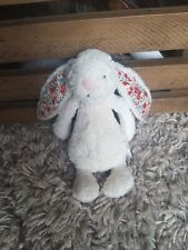 Jellycat Small Cream / Beige Bashful Blossom Bunny Rabbit Toy Comforter 7"