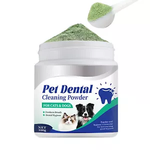 Dog Teeth Cleaning Powder Cat & Dog Teeth Cleaner Odor & Bad Breath Remover - Picture 1 of 12
