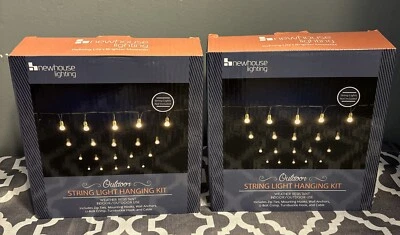 Newhouse Lighting 48 ft String Light Hanging, Mounting Kit, Wire Lot Of 2 Kits - Image 1 of 4