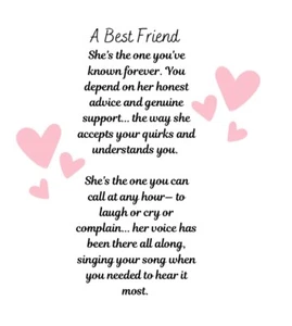 5x7 Inches All Occasions Greeting Card Girlfriend Best Friend Bestie Mom - Picture 1 of 2