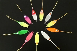SHAD GRABBERS FLUTTER SPOON WILLOW LEAFS SZ 2 BLADE CHOOSE COLOR / QTY UV Blast - Picture 1 of 66