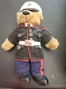 "Vestido alistado de oso del Cuerpo de Marines uniforme azul felpa 12"" de alto Vanguard AG678" - Imagen 1 de 5