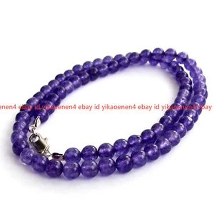 Pretty 6mm Natural Russian Purple Amethyst Gems Round Beads Necklace 16-36" AAA - Picture 1 of 12