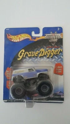 Hot Wheels 1/64 Monster Jam 2000 Grave Excavadora Plata / Metal Azul Base - Imagen 1 de 2