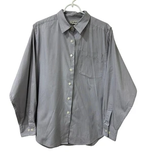 L.L. Bean Vintage Damen Gr. Medium lila Langarm Knopfleiste Shirt adrett klassisch - Bild 1 von 3