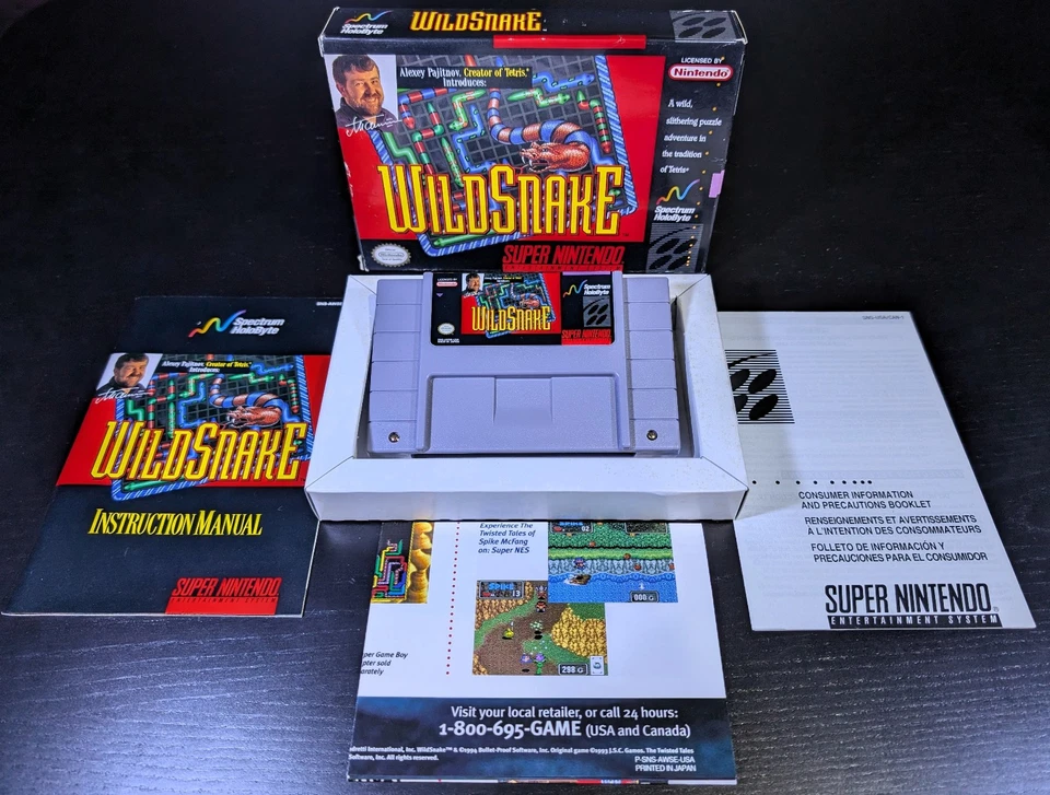WildSnake | Super Nintendo | SNES | Complete | CIB w/ Inserts | Authentic - Image 1 of 4