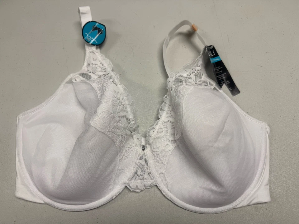 BALI One Smooth U Comfort Stretch Lace Underwire Bra DF0084 Black Size 34C