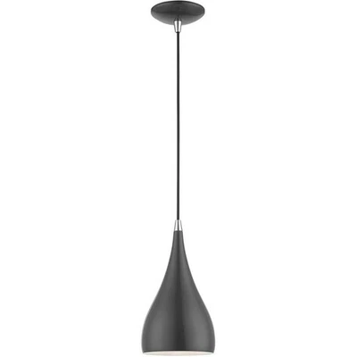 Lighting, 41171-96, Amador, Mini Pendant, Shiny Dark Gray with Polished Chrom... - Image 1 of 4