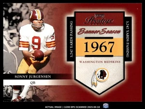 2002 Playoff Prestige #BS-36 Sonny Jurgensen #NM REDSKINS HOF #/1967 - Foto 1 di 2