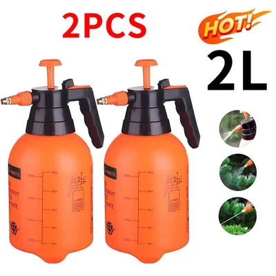 2pcs 2L Garden Pressure Spray Bottle Hand Pump Plant Water Sprayer Plant Mister~