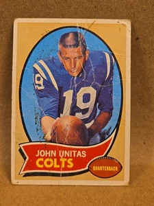 1970 Topps Football #180 Johnny Unitas Quarterback NFL HALL OF FAME AU-PR  - Picture 1 of 2